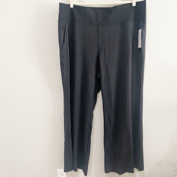 ATHLETA Venice Pant Flare Split Hem 882675 NEW Black Plus Size 3X - Picture 3 of 15